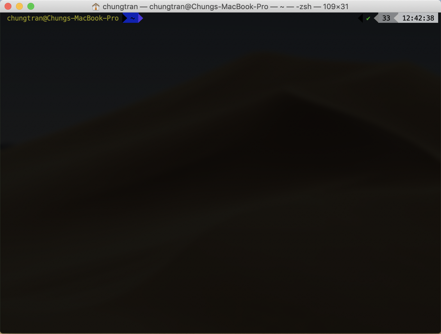 Thiết lập trên MacOS:  Terminal